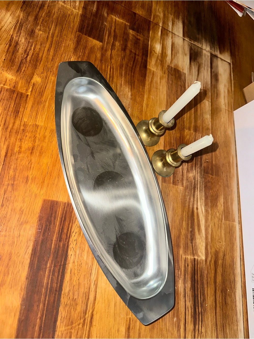 Stainless Steel Oval Serving Tray
